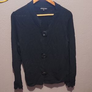 Black Button-Up Sweater